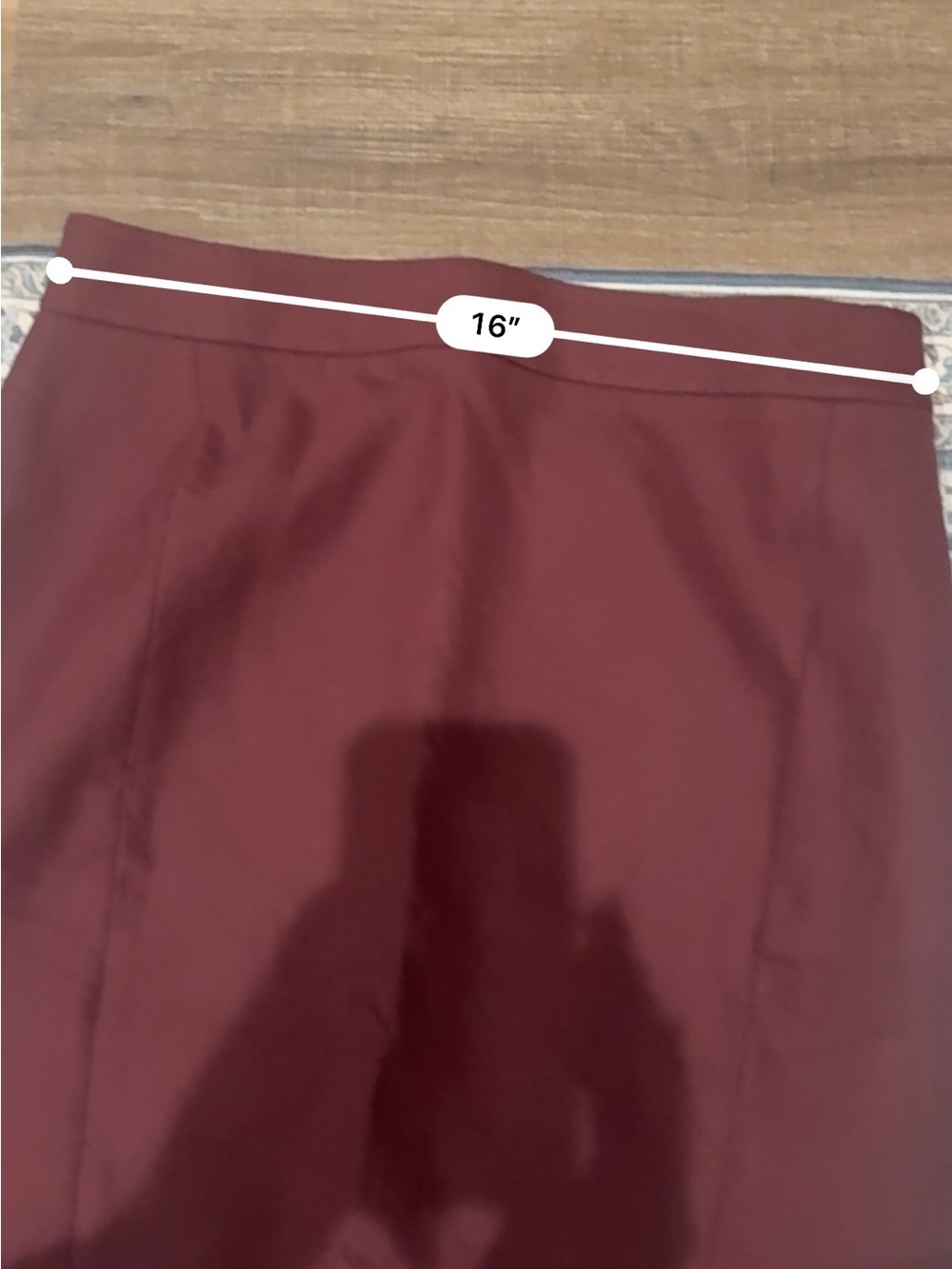 LOFT Rich Burgundy Pencil Skirt - Picture 5 of 5
